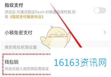 爱奇艺钱包锁咋么关